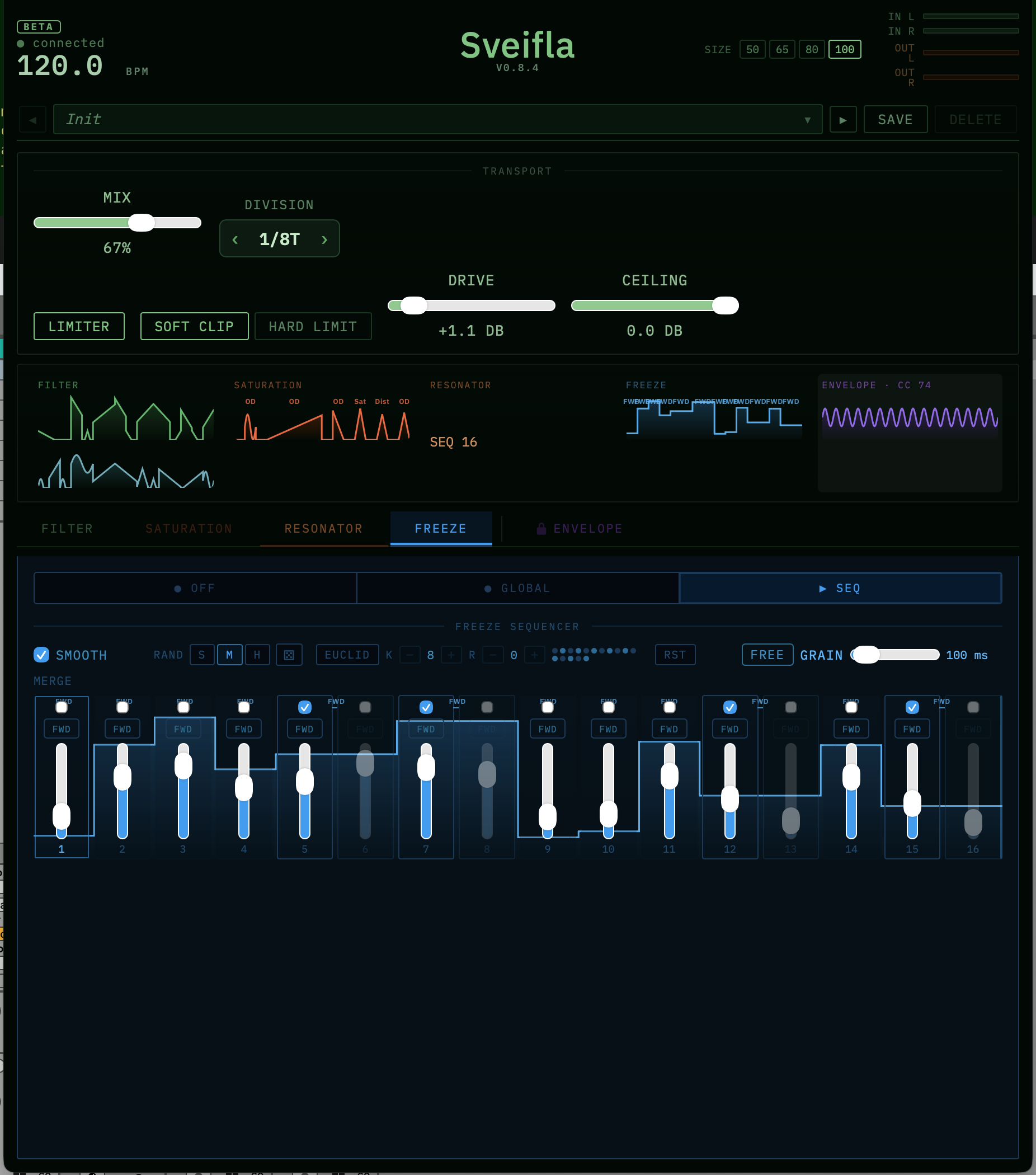 Sveifla envelope step sequencer