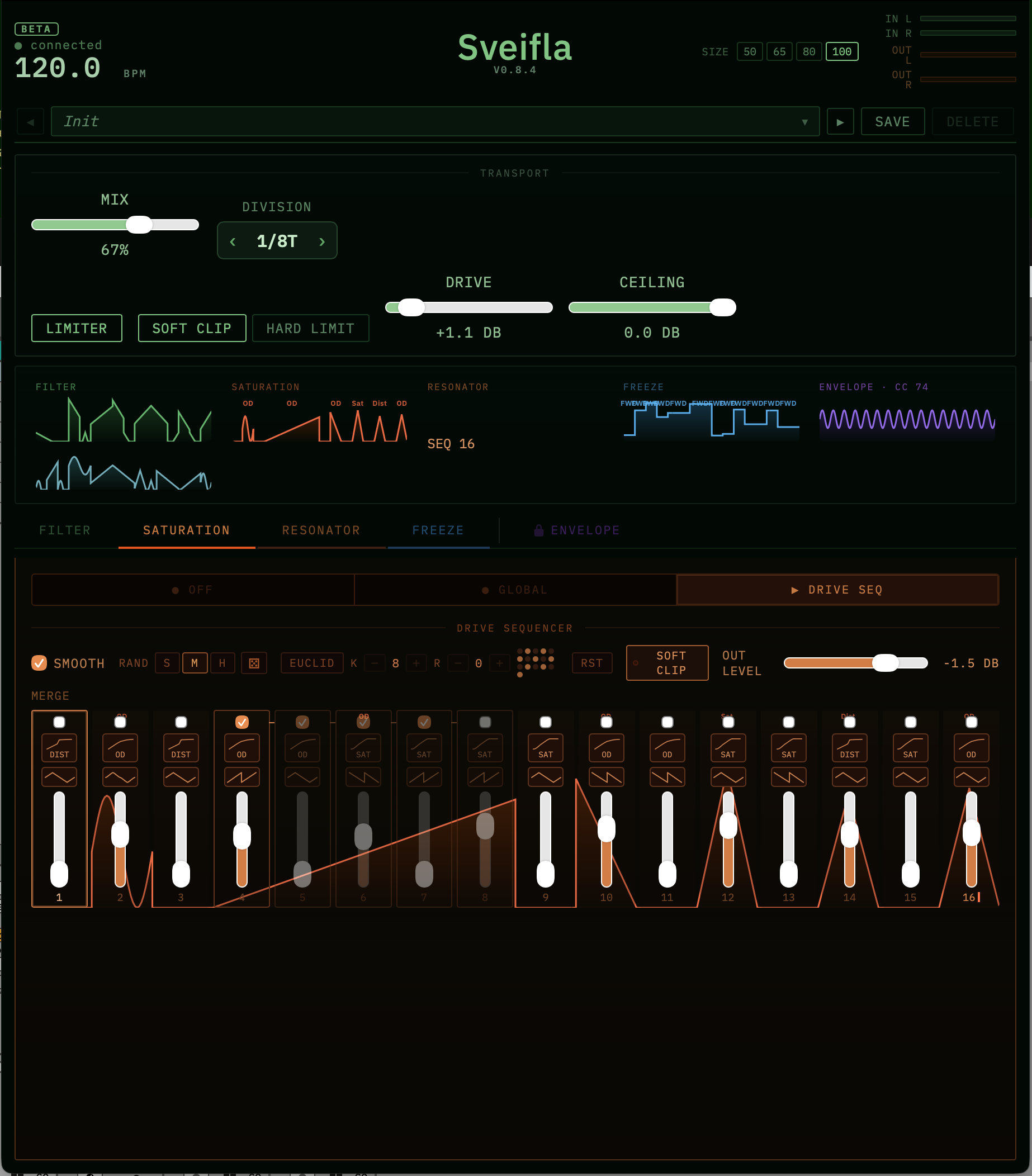 Sveifla filter step sequencer