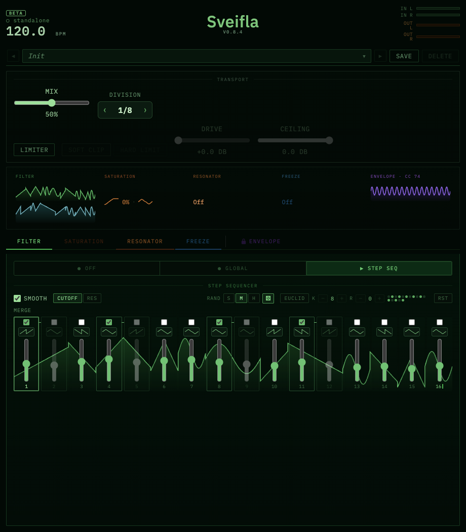 Filter step sequencer