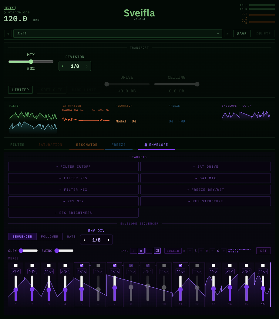 Envelope sequencer